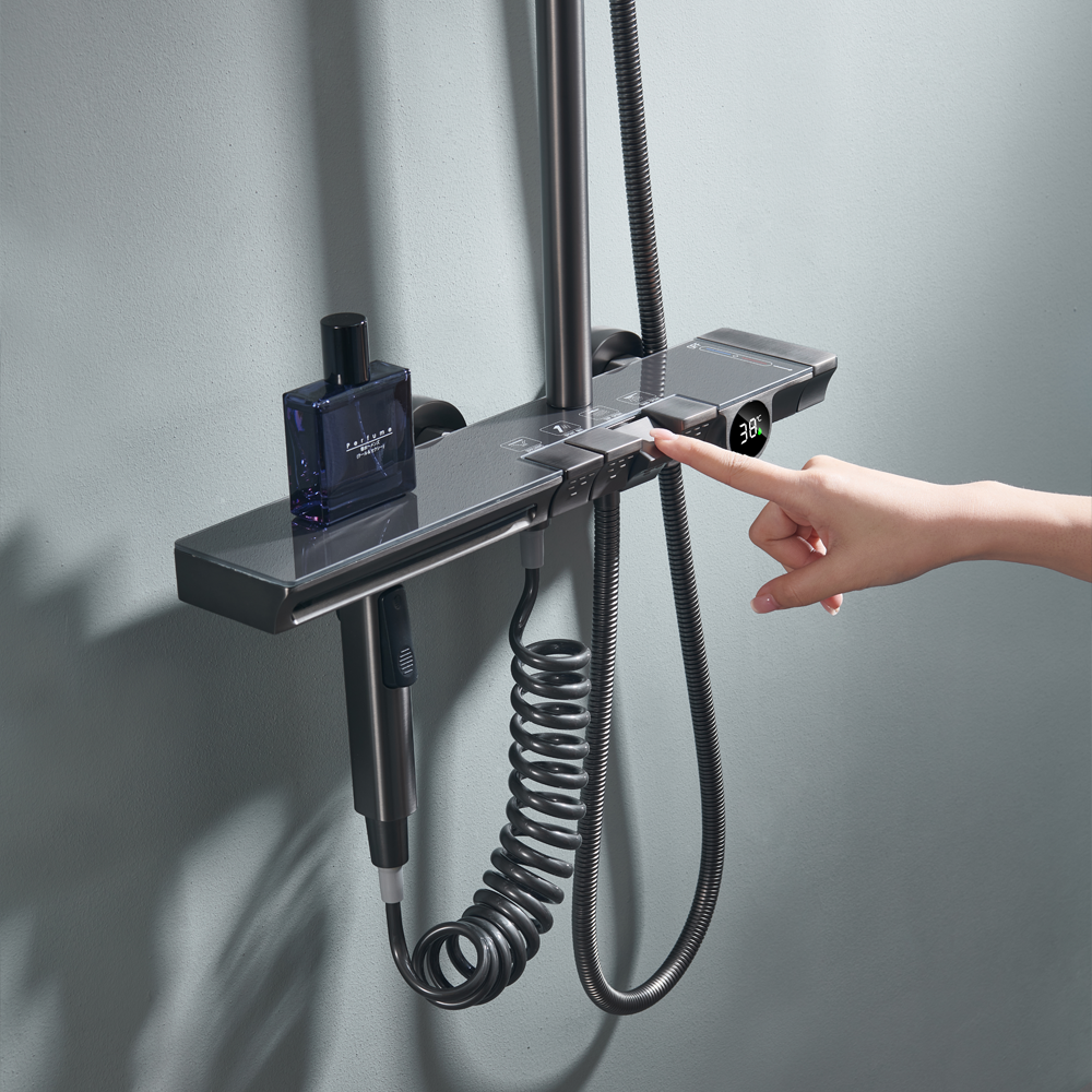 Thermostatic Shower System with Temperature Display