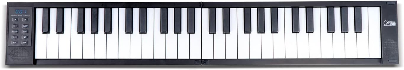 Carry-on 88 Key White Portable Folding Digital Piano USB MIDI Controller with Rechargeable Battery