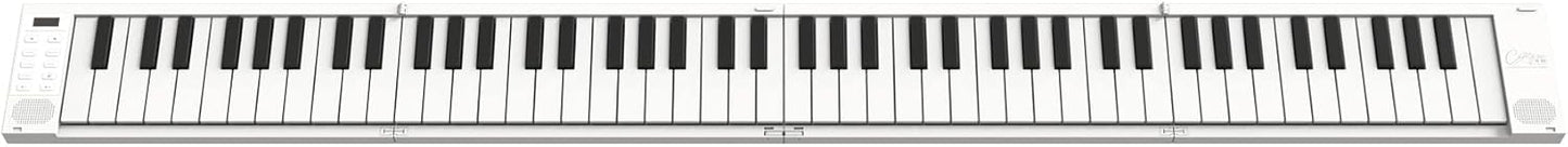 Carry-on 88 Key White Portable Folding Digital Piano USB MIDI Controller with Rechargeable Battery