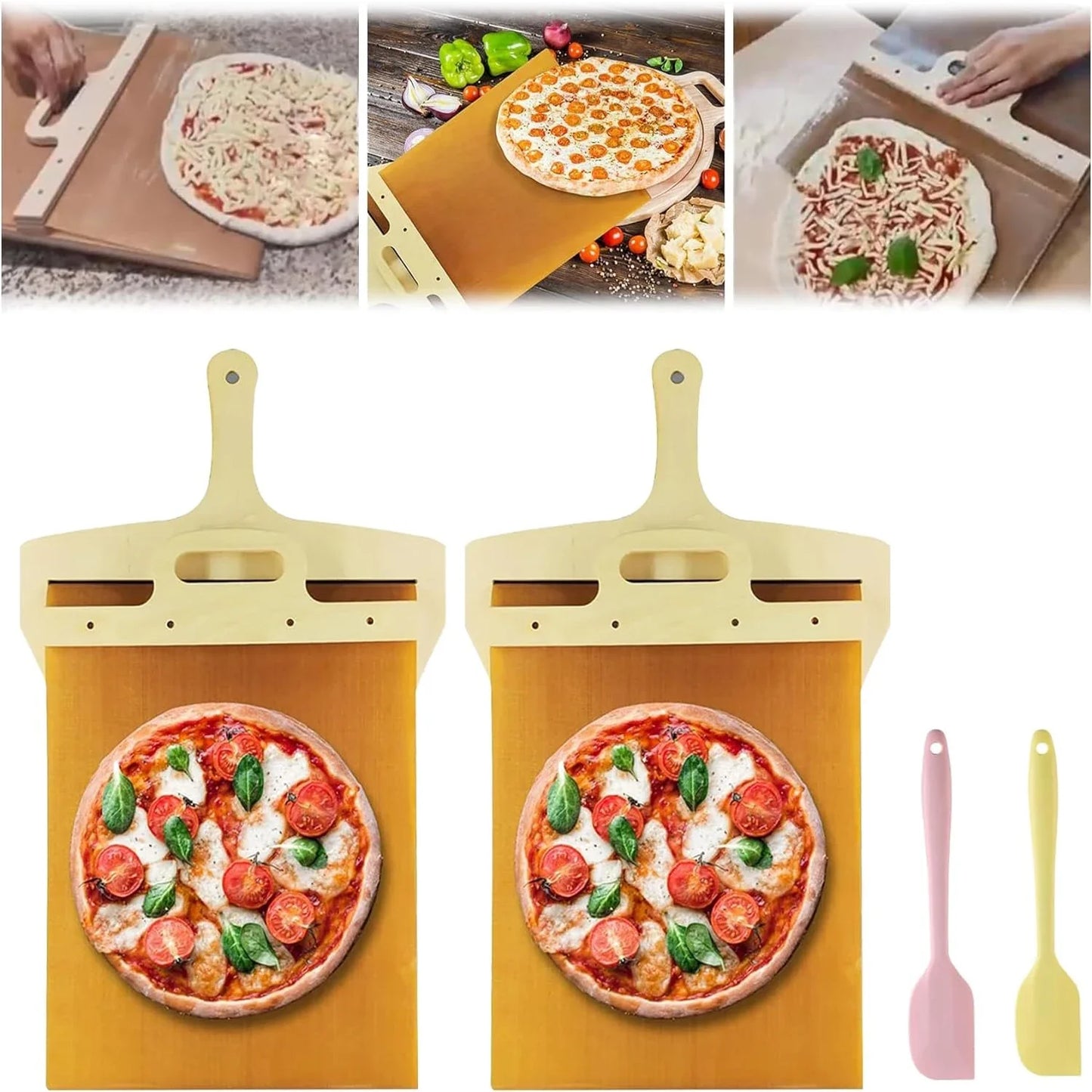 PizzaGlide™ | Schuivende pizza schep plank