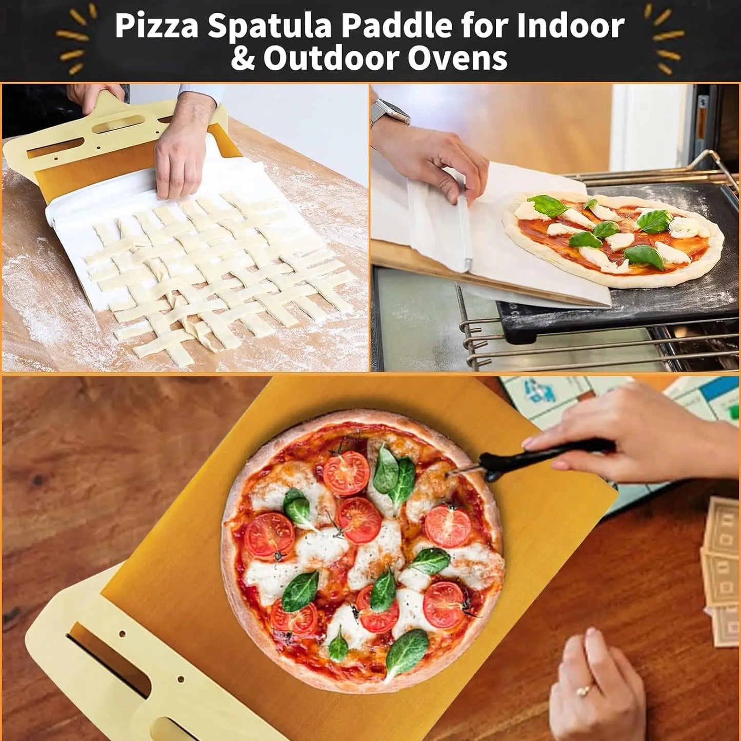 PizzaGlide™ | Schuivende pizza schep plank